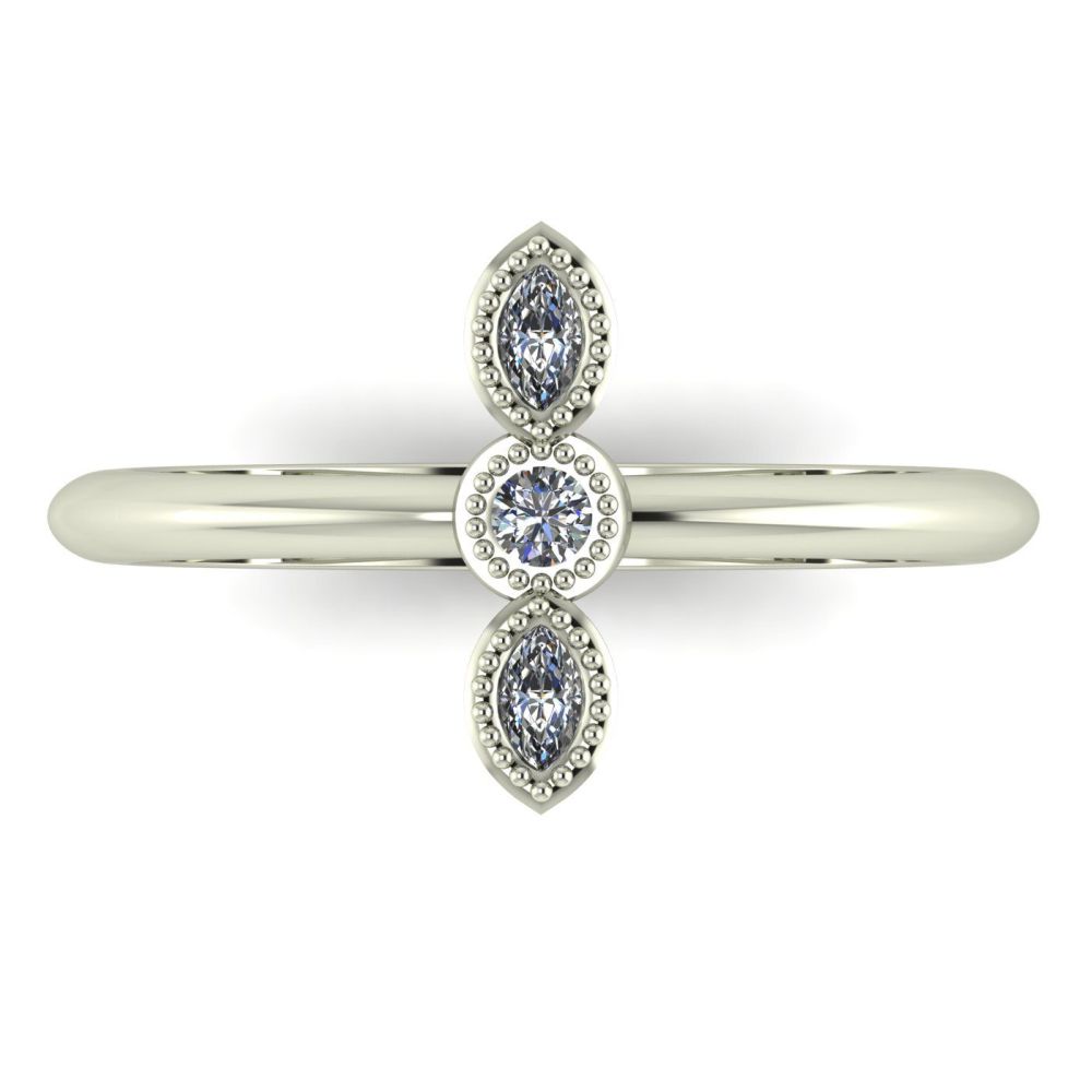 Astraea Trilogy - Diamond & White Gold Ring