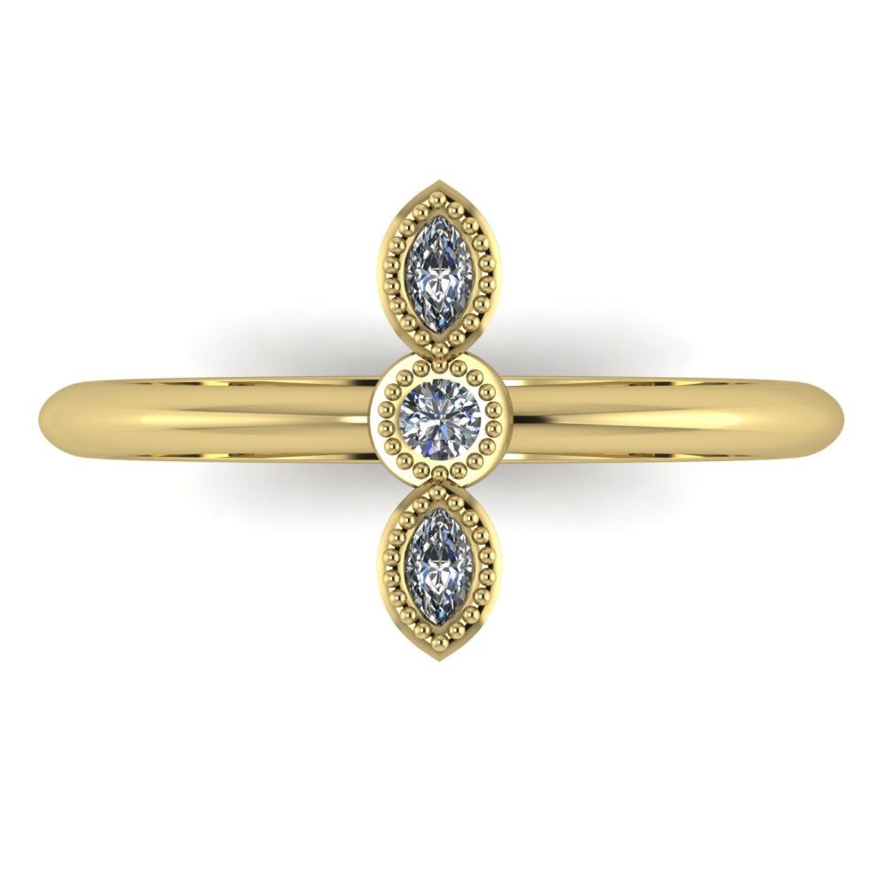 Astraea Trilogy - Diamond & Yellow Gold Ring