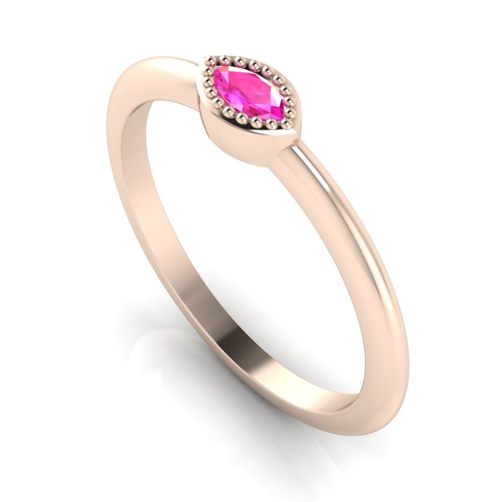 Mini Astraea- Pink Sapphire & Rose Gold Ring