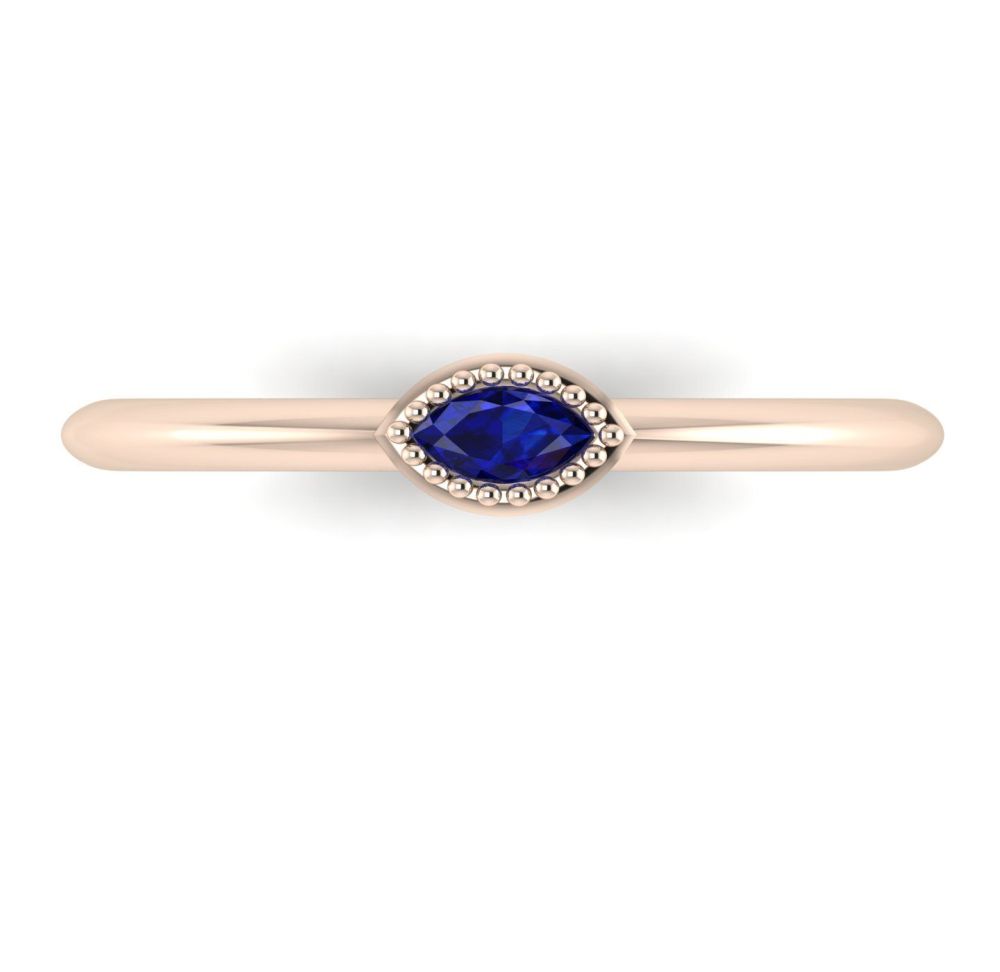 Mini Astraea- Sapphire & Rose Gold Ring