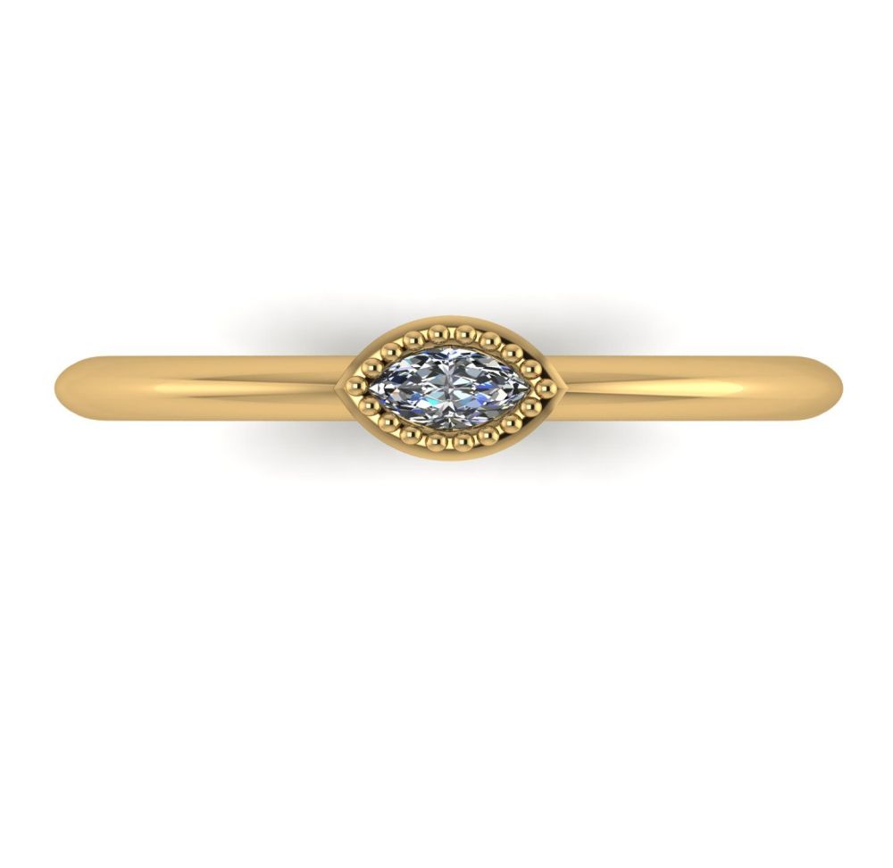 Mini Astraea - Diamond & Yellow Gold Ring