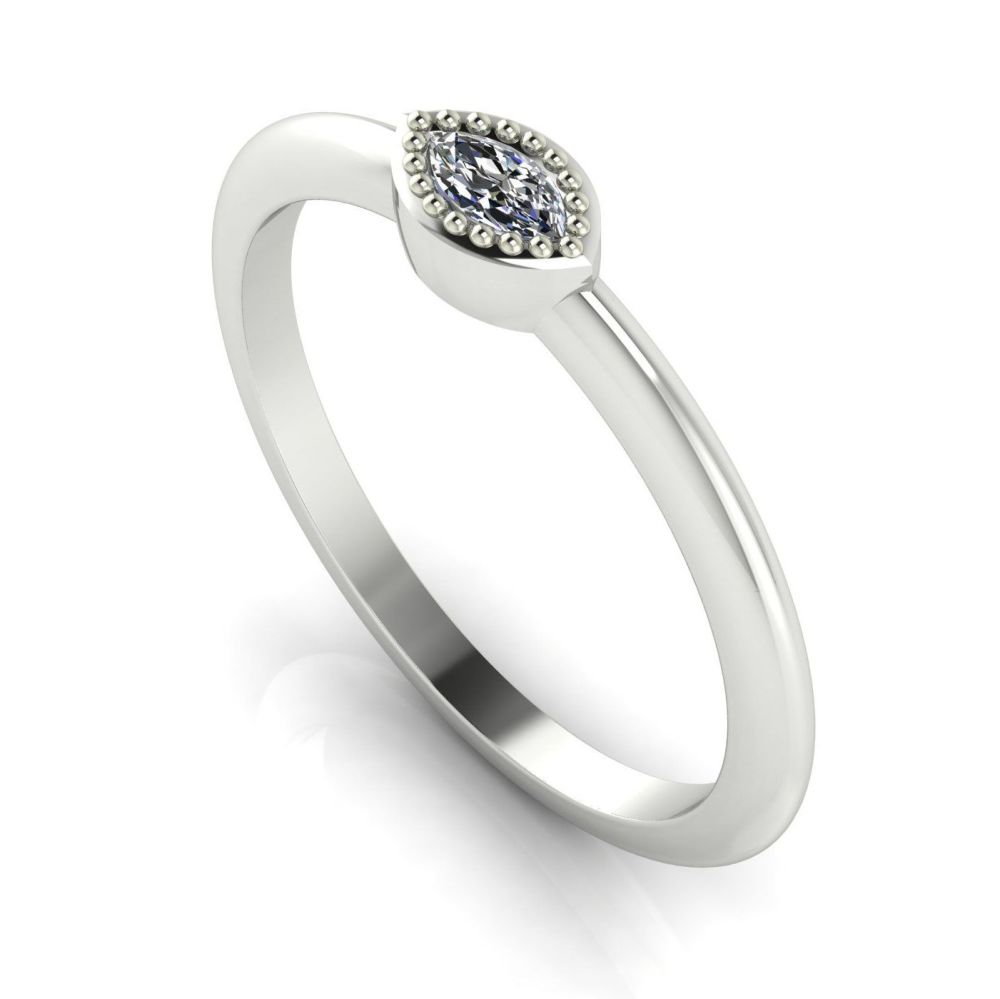 Mini Astraea- Diamond & White Gold Ring