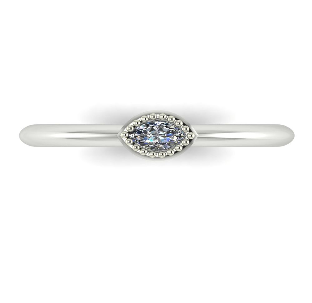 Mini Astraea- Diamond & White Gold Ring