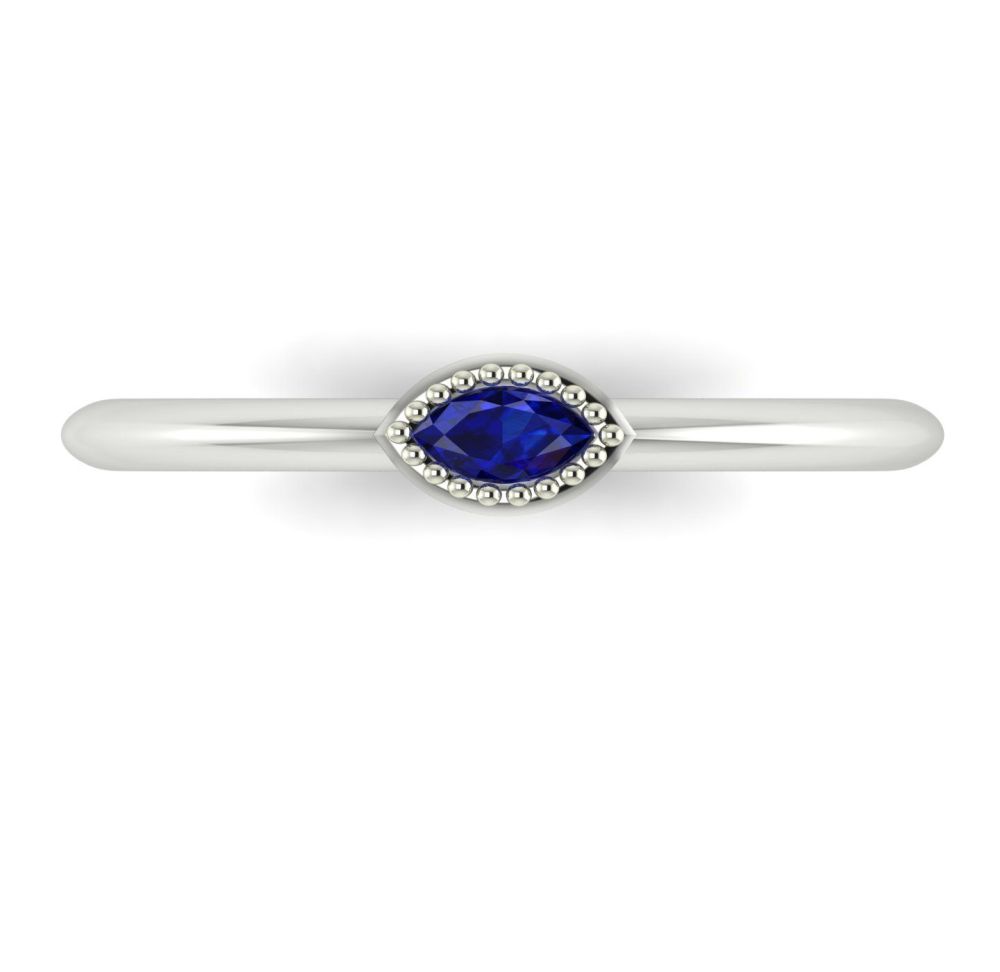 Mini Astraea- Sapphire & White Gold Ring