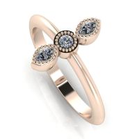 Astraea Trilogy - Diamond & Rose Gold Ring