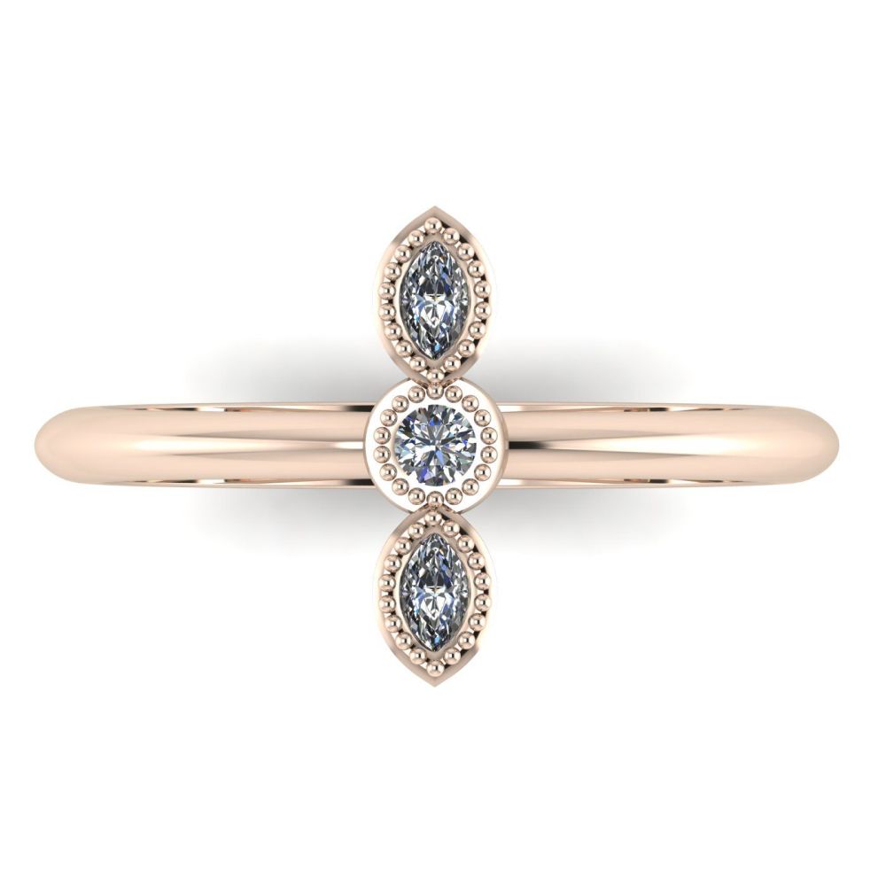 Astraea Trilogy - Diamond & Rose Gold Ring