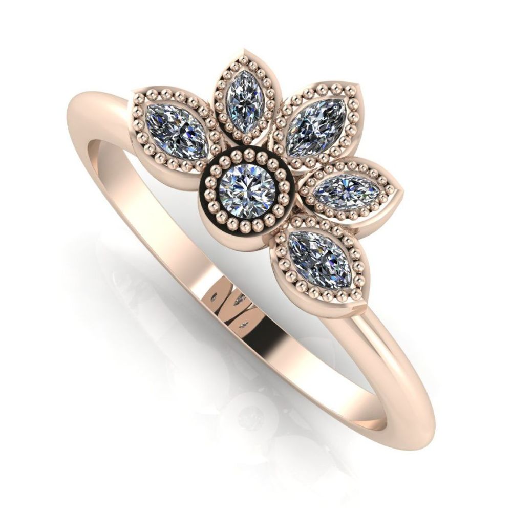 Astraea Liberty Diamond & Rose Gold Ring