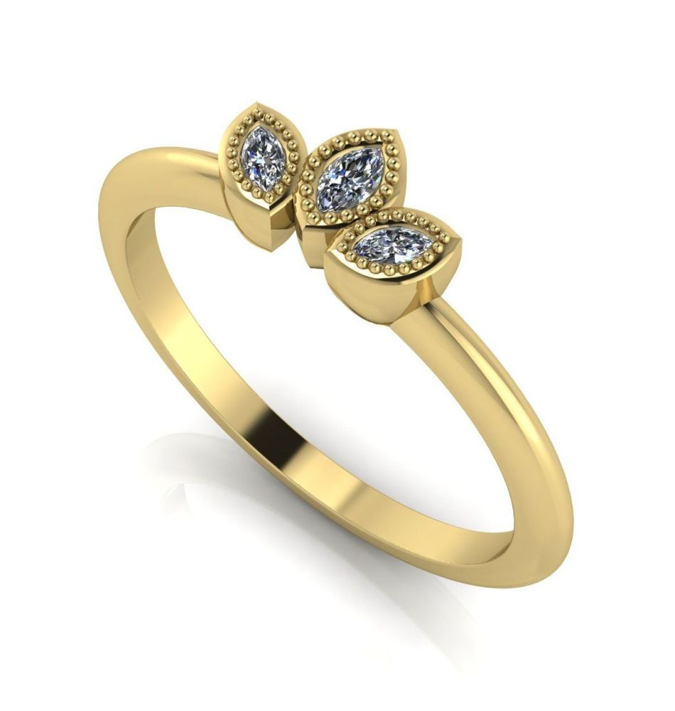 Astraea Liberty Echo - Diamonds & Yellow Gold Ring
