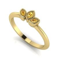 Astraea Echo - Yellow Sapphires  & Yellow Gold Ring
