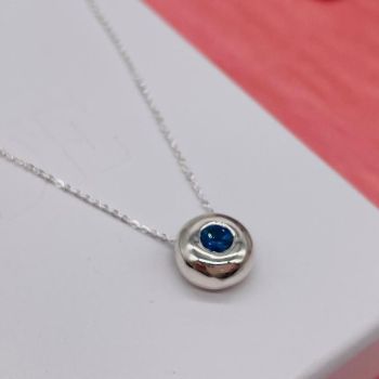 Blue Sapphire Silver Gemstone Pendant