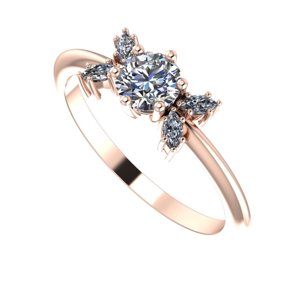 Flutterby Diamond's & Rose Gold Ring