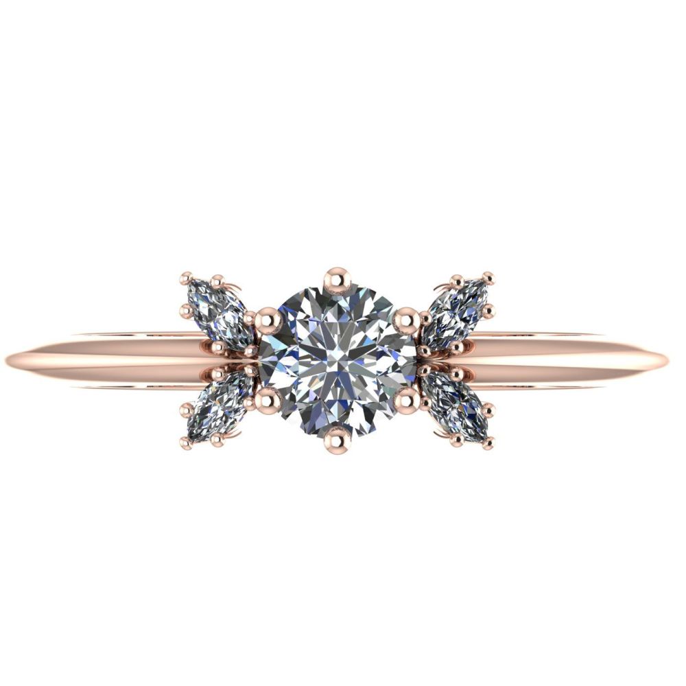 Flutterby Diamond's & Rose Gold Ring