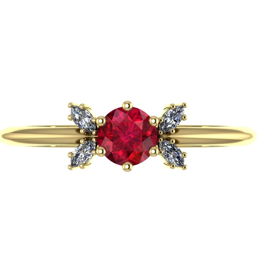 Flutterby Ruby & Diamond's Gold Ring