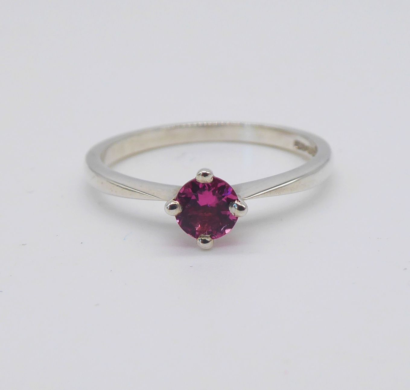 pink tourmaline gemstone ring