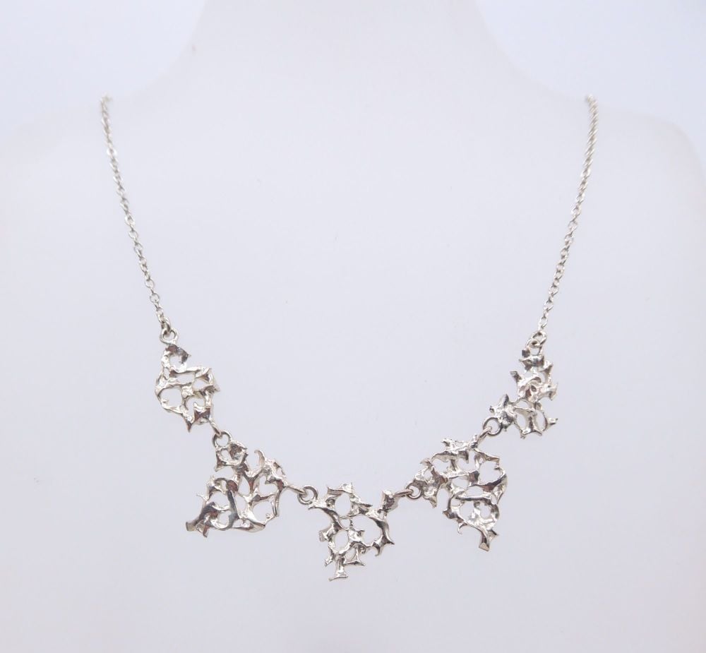 Silver Web Necklace