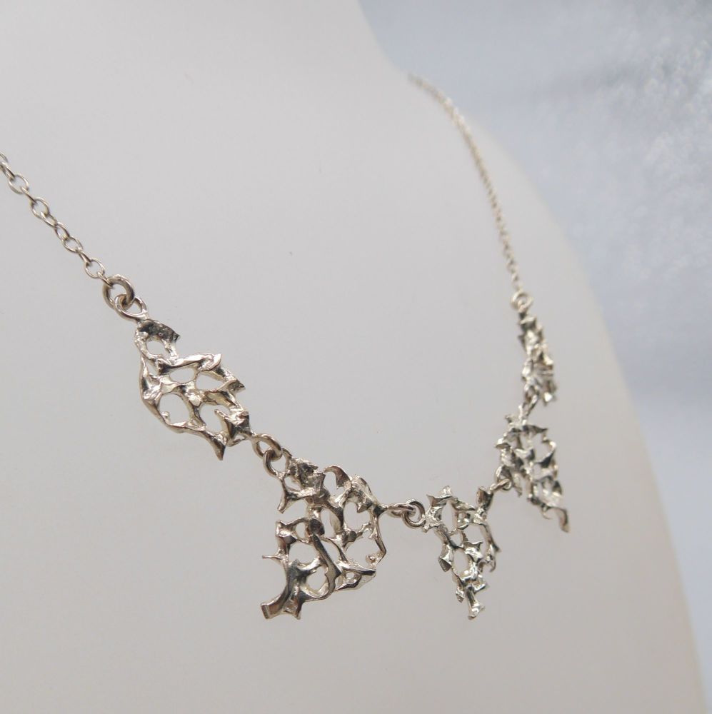 Silver Web Necklace