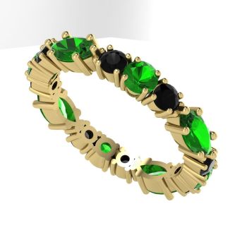 Green & Black Allsorts Eternity Ring