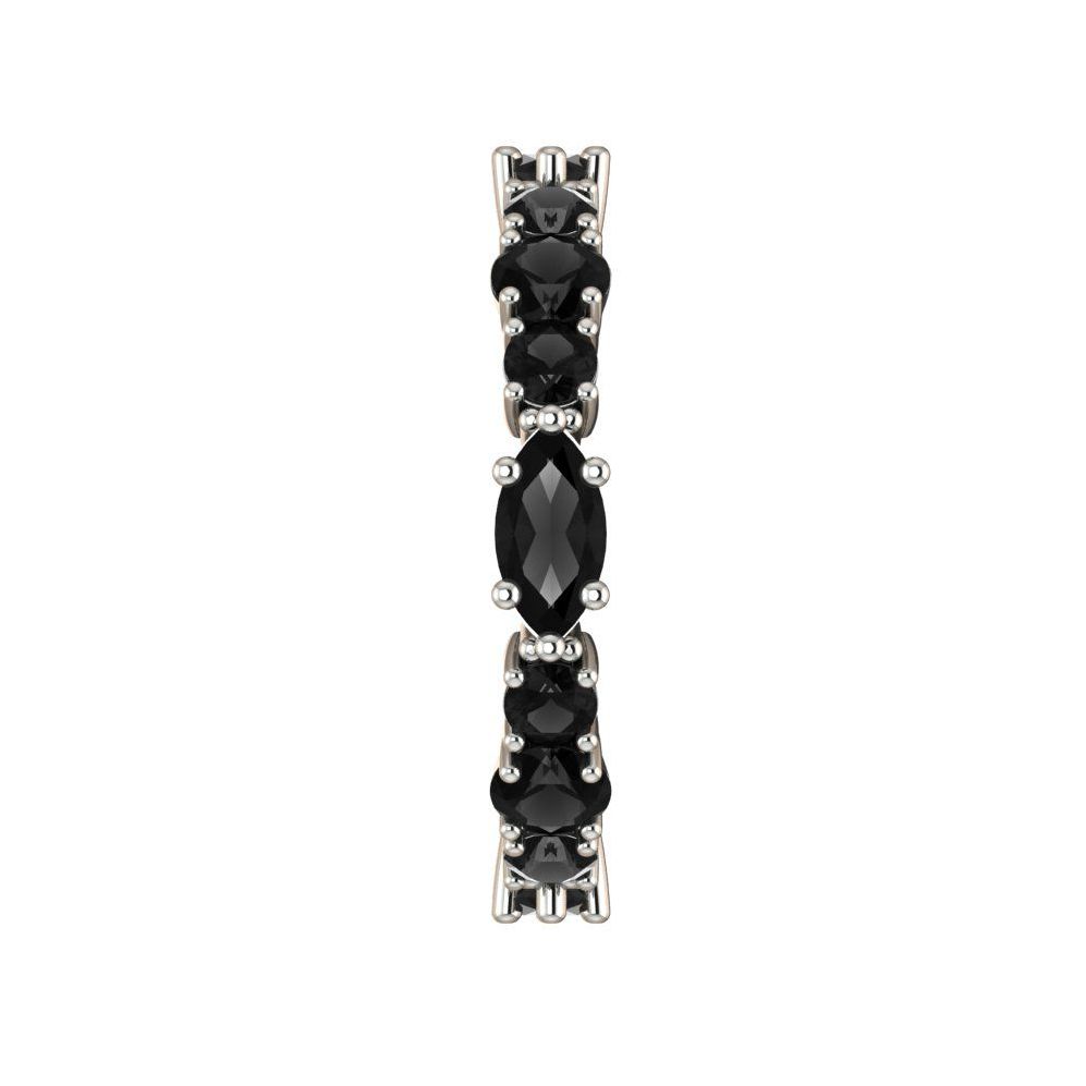 Black Diamond Allsorts Eternity Ring - White Gold Or Platinum