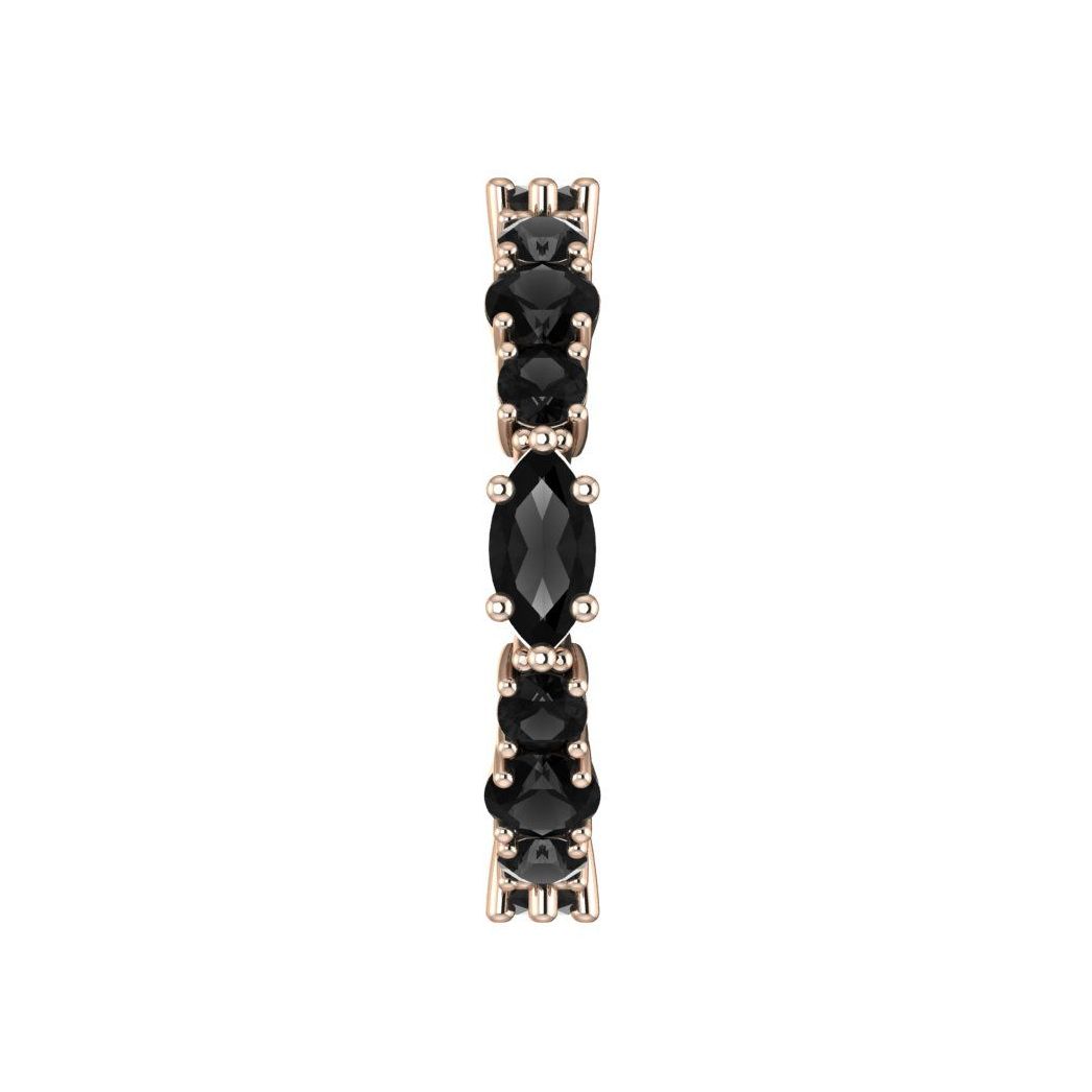 Black Diamond Allsorts Rose Gold Eternity Ring