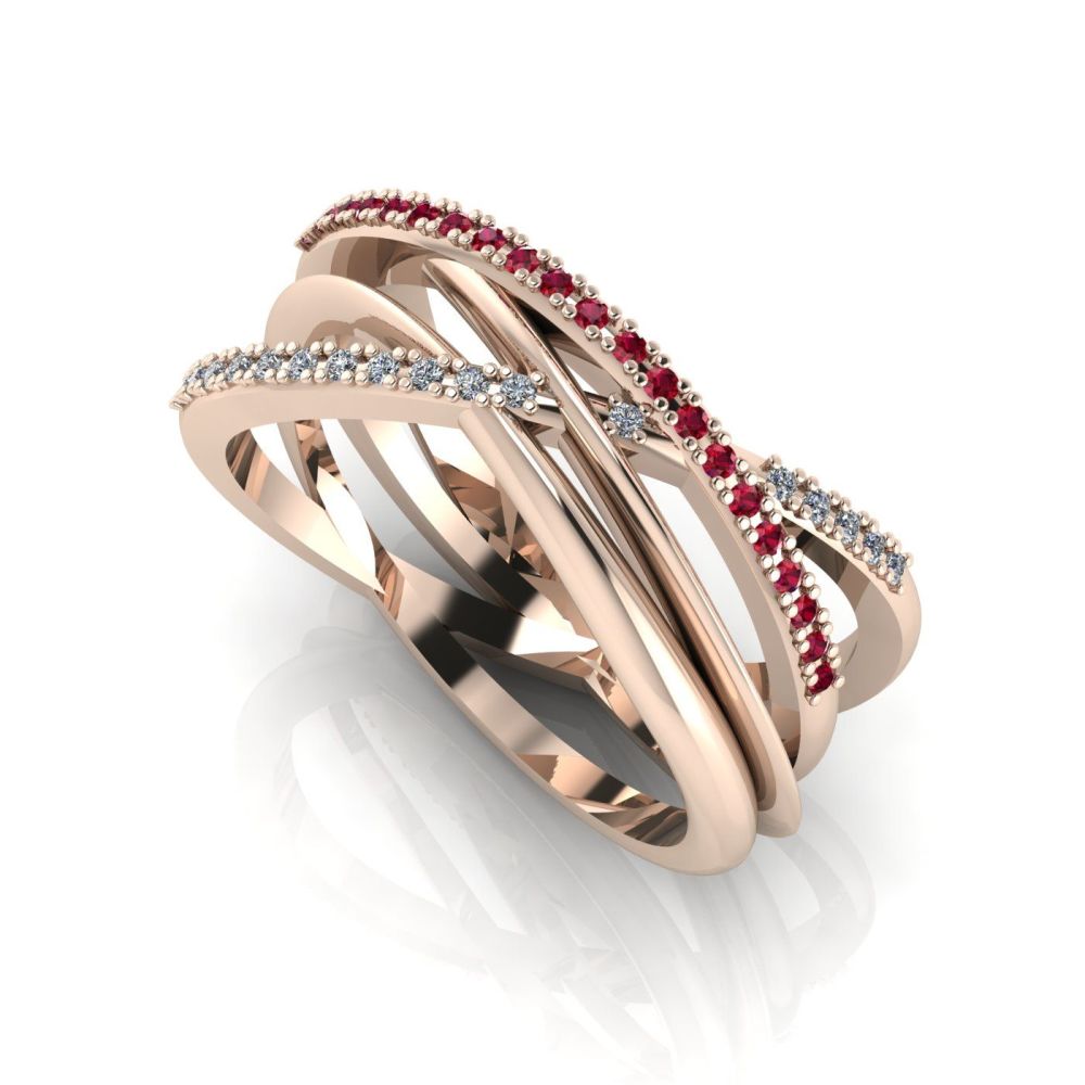 Eternal Infinity Ruby & Diamond Rose Gold Eternity Ring