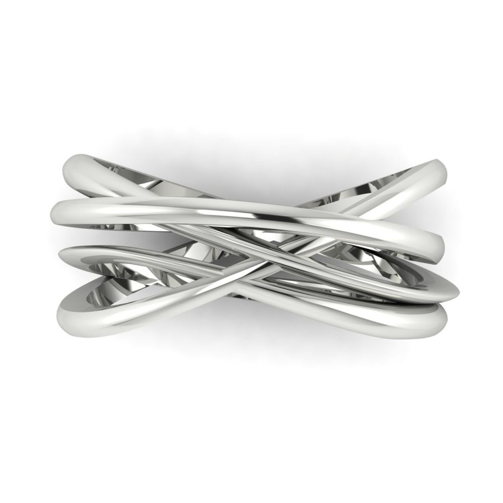 Eternal Infinity Plain White Gold or Platinum Ring