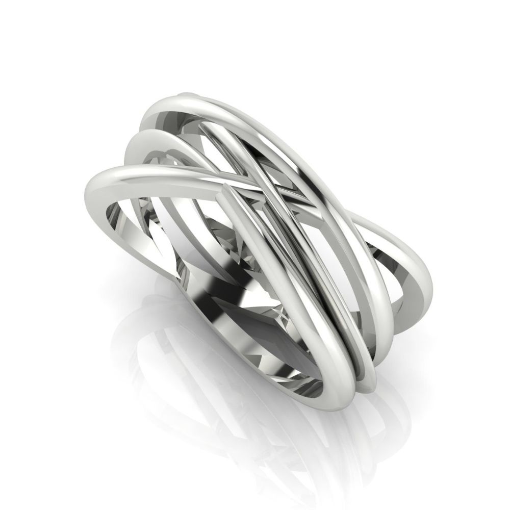 Eternal Infinity Plain White Gold or Platinum Ring