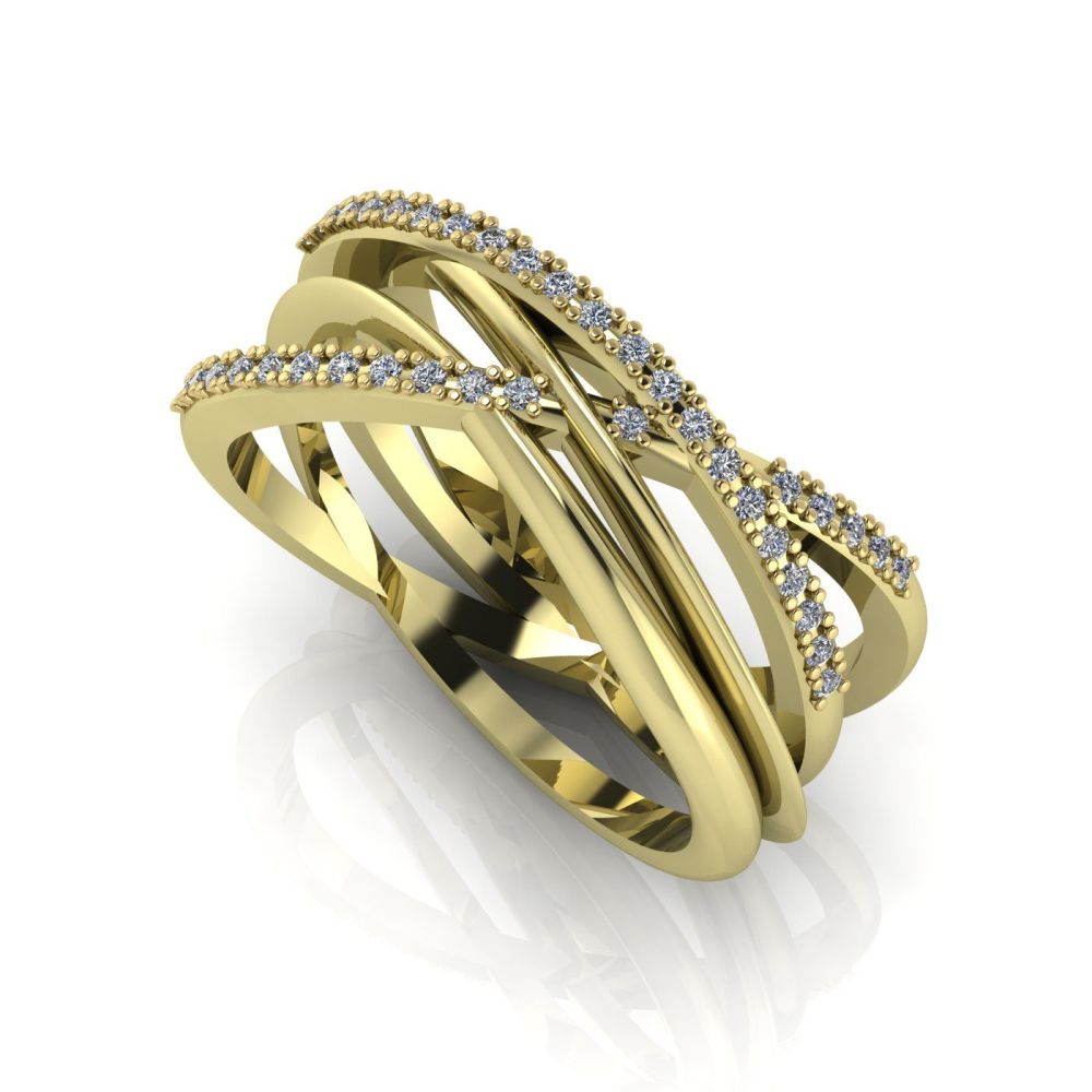 Eternal Infinity Diamond Yellow Gold Eternity Ring