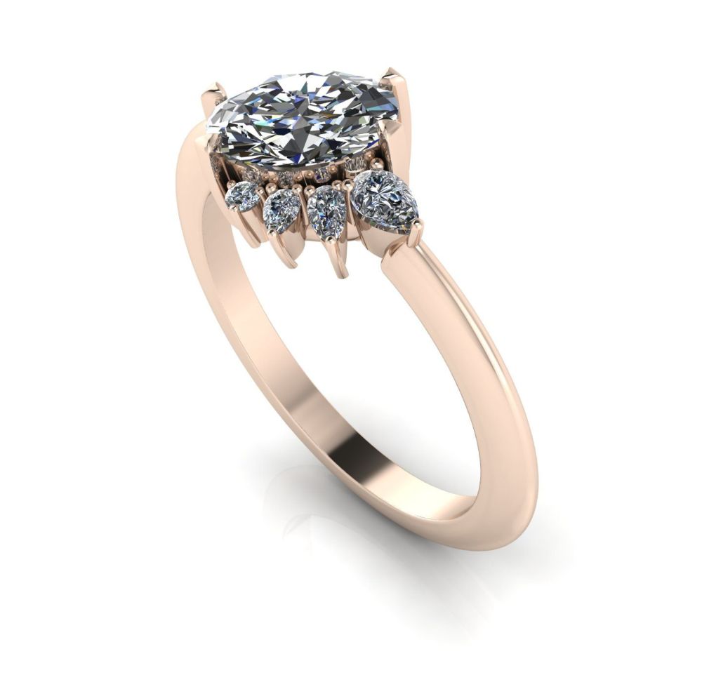 Selene - Diamonds & Rose Gold Engagement Ring