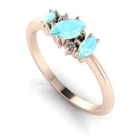 Atlantis Rose Gold: Aquamarine & Diamonds