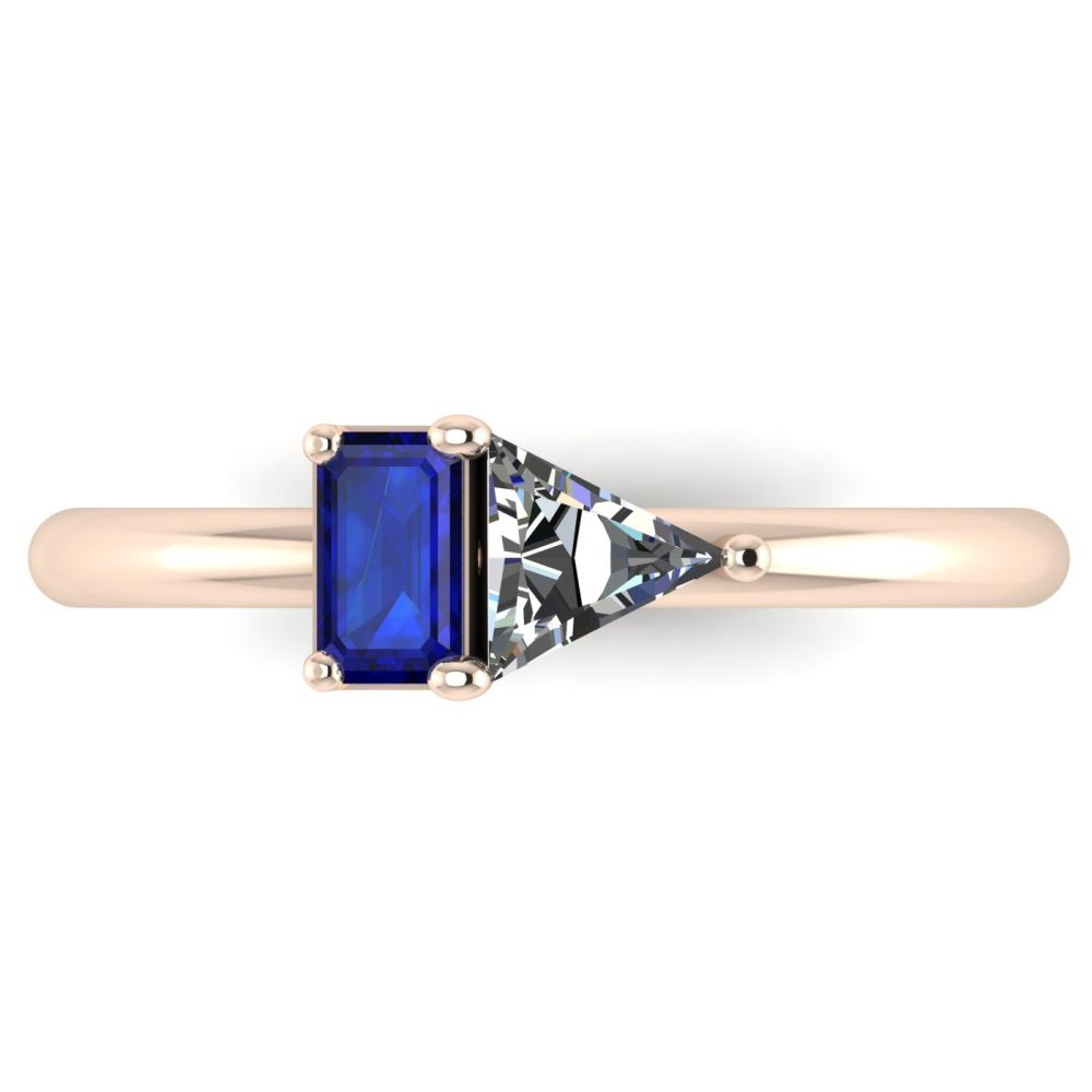 Elektra Toi Et Moi Ring-  Sapphire, Diamond & Rose Gold