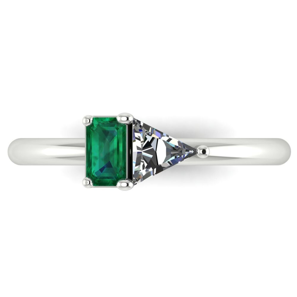 Regal-White Gold Emerald Ring | Ksenia Mirella Jewellery