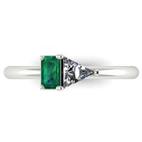 Elektra Toi Et Moi Ring- Emerald, Diamond & White Gold