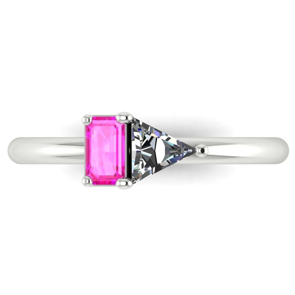 Elektra Toi Et Moi Ring- Pink Sapphire, Diamond & White Gold