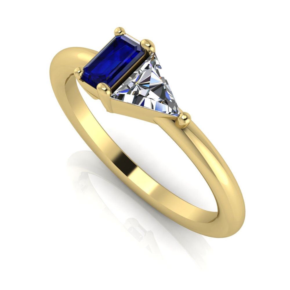 Elektra Toi Et Moi Ring- Sapphire, Diamond & Yellow Gold