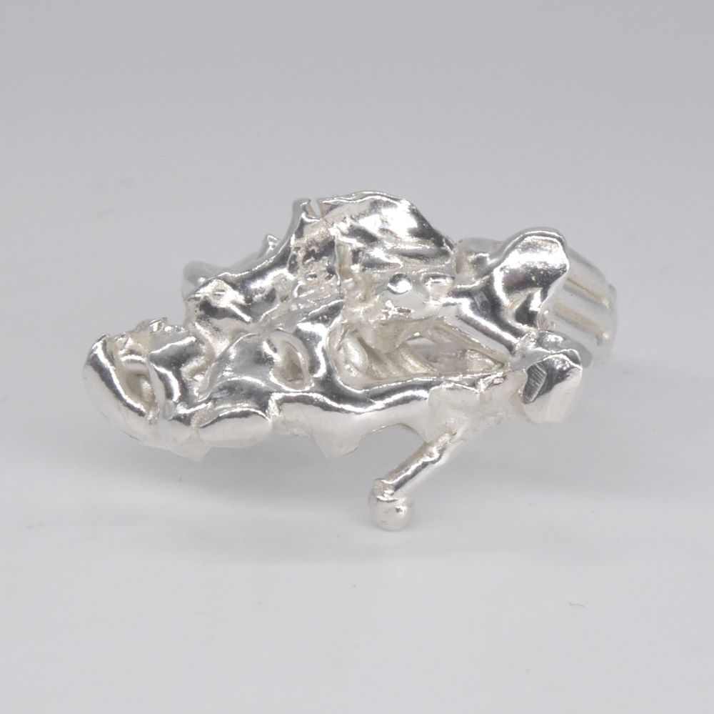 Offset Small Silver Origins Ring - One-Of-A-Kind