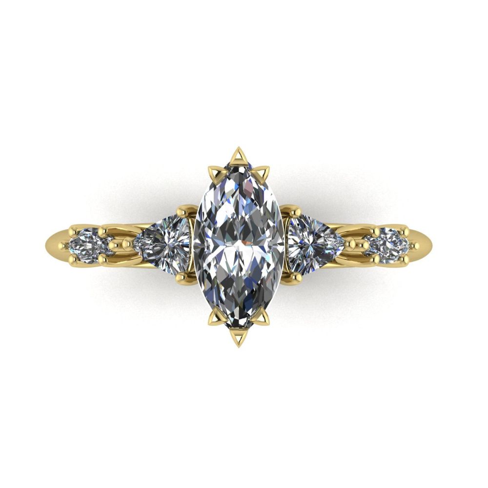 Maisie Marquise: Diamonds, Yellow Gold Engagement Ring