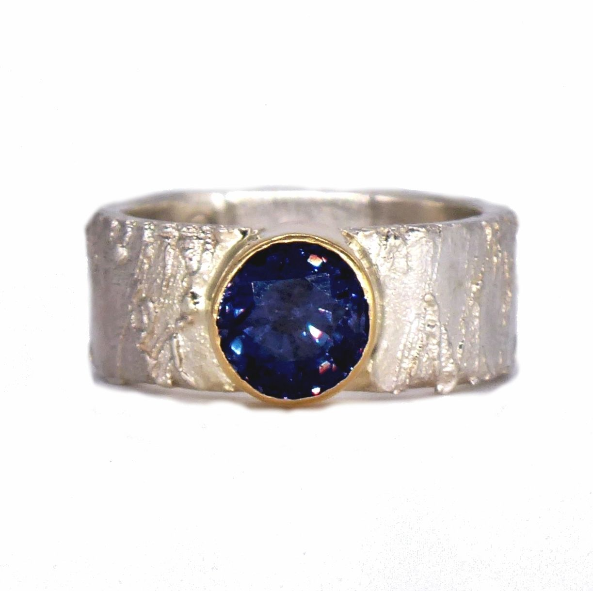 Purple - Black Spinel Rivda Gemstone Ring