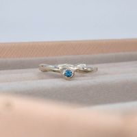 Blue Topaz Silver Origin Ring