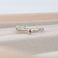 Pink Tourmaline Silver  Origin Ring