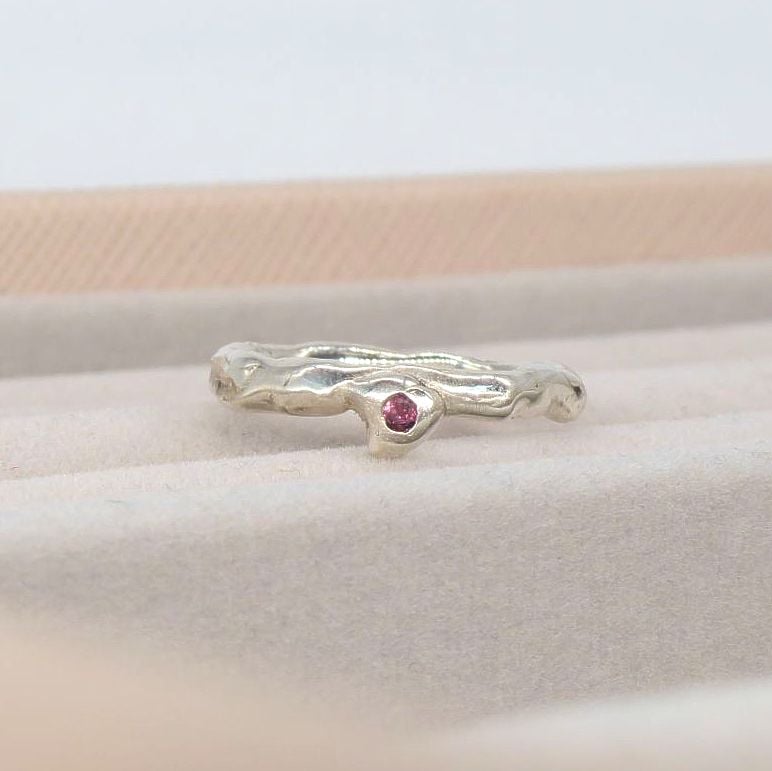 Pink Tourmaline Silver  Origin Ring