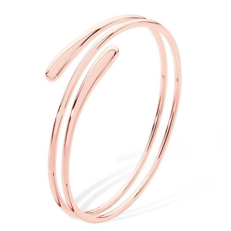 Rose Gold Coil Drip Bangle
