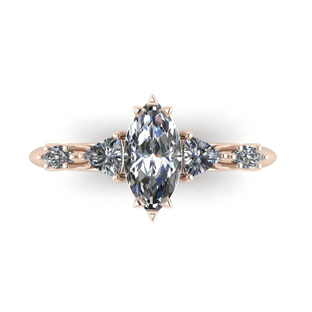 Maisie Marquise: Lab Grown Diamonds, Rose Gold Ring