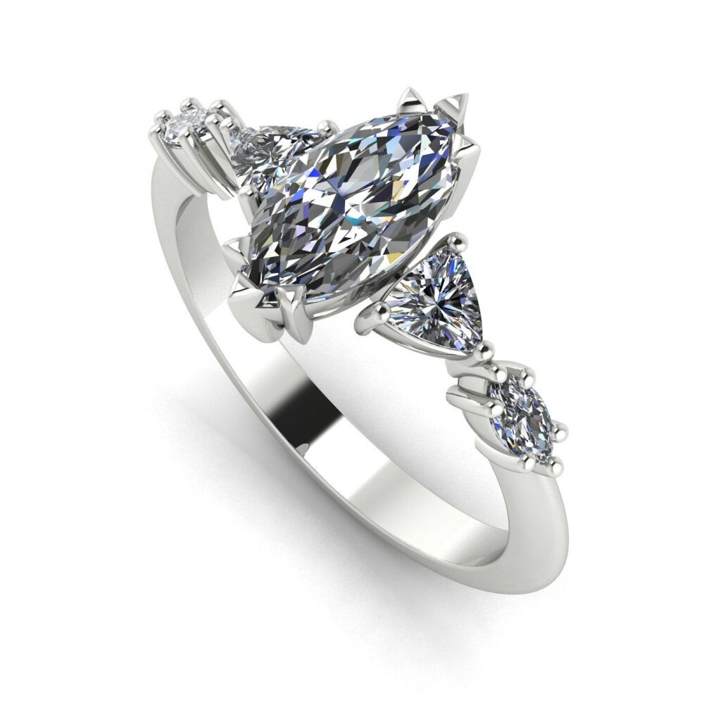 Maisie Marquise: Lab Grown Diamonds, White Gold Ring