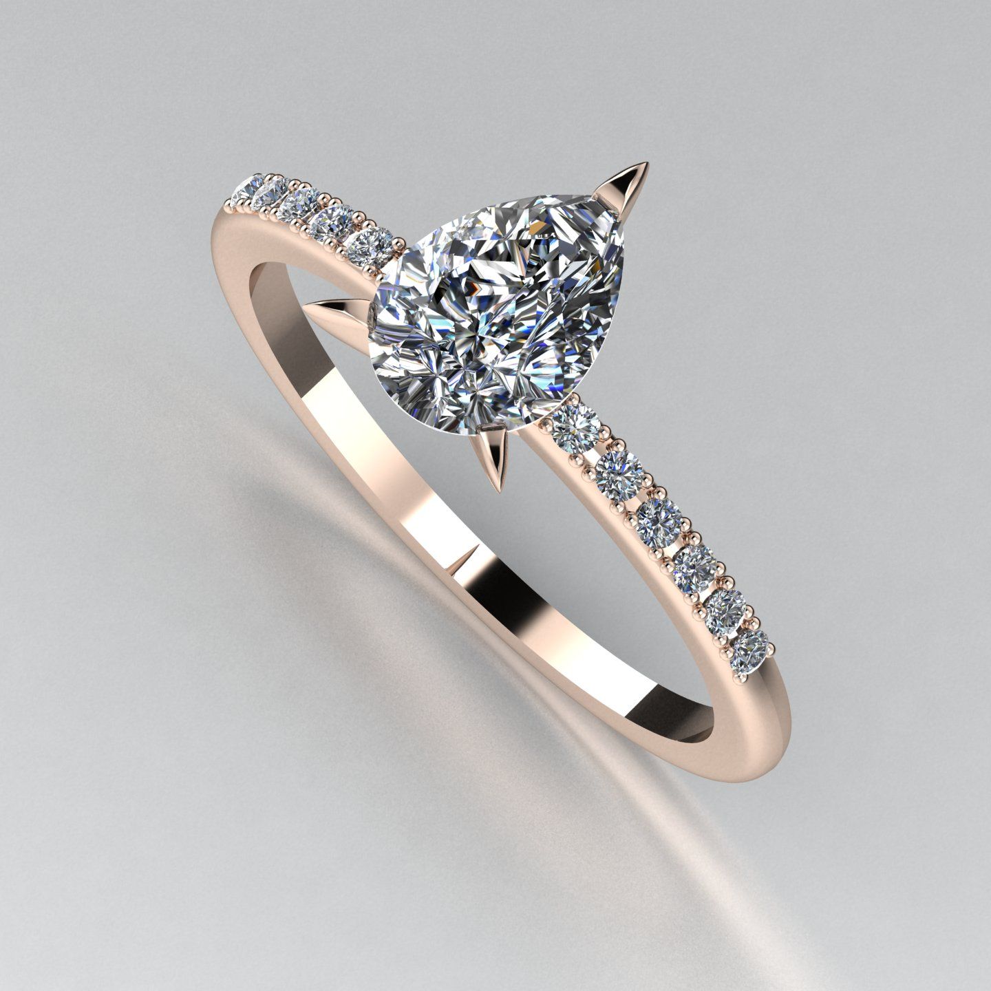 Calista diamond and rose gold ring