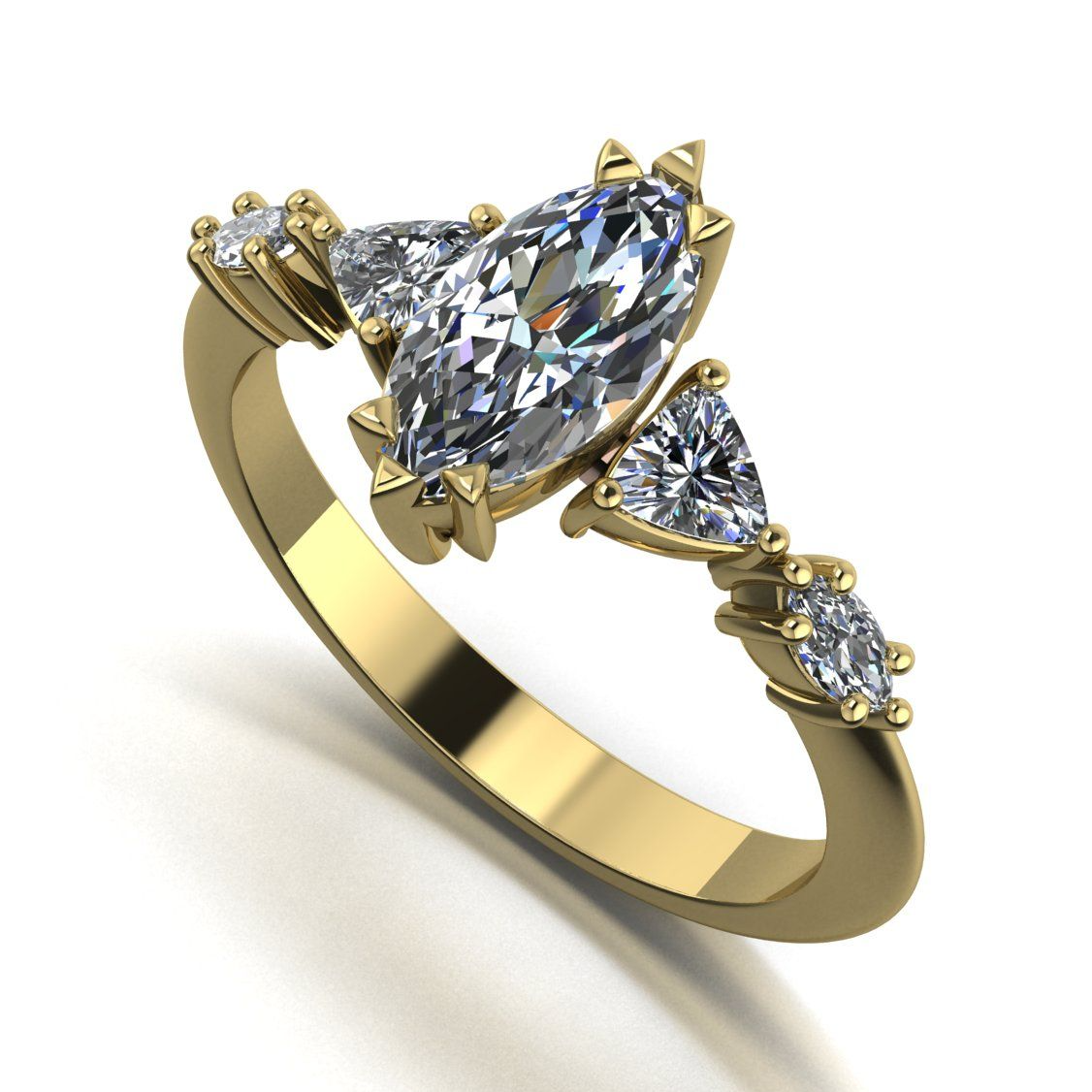 Lab grown diamonds Maisie yellow gold engagement ring