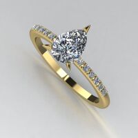 Calista: Lab Grown Diamond - Yellow Gold Ring