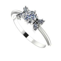 Flutterby Lab Grown Diamond & White Gold Ring