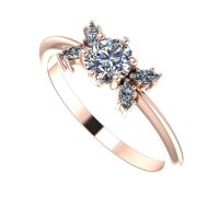 Flutterby Lab Grown Diamond & Rose Gold Ring