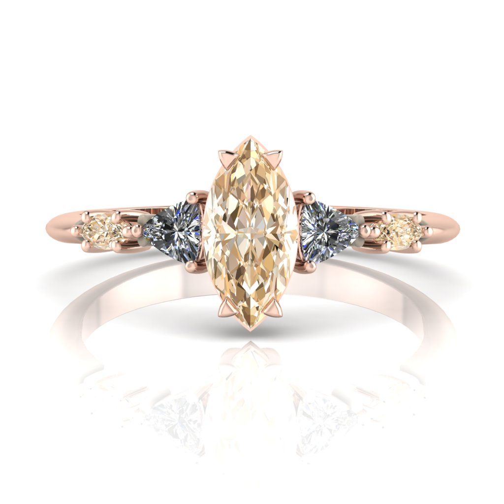 Maisie Marquise Champagne Diamond, Diamonds Rose Gold Ring