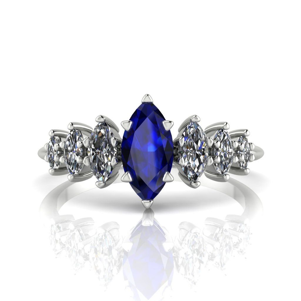 Harlequin - Sapphires , Diamonds & White Gold or Platinum